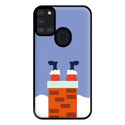 Santa Stuck In A Chimney - Christmas Phone Case for Galaxy A21s