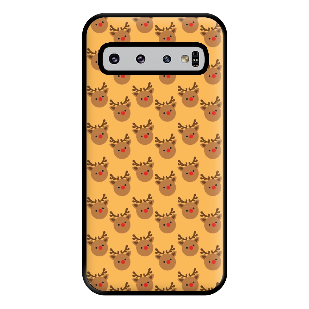 Rudolph Pattern - Christmas Patterns Phone Case for Galaxy S10 Plus