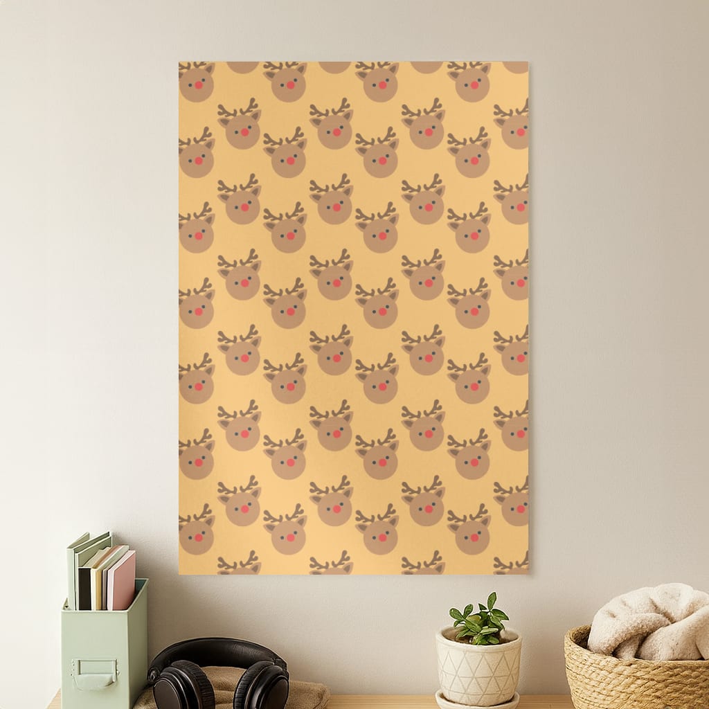 Rudolph Pattern - Christmas Patterns Poster