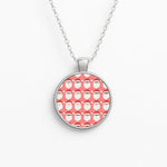Santa Pattern - Christmas Patterns Circle Necklace