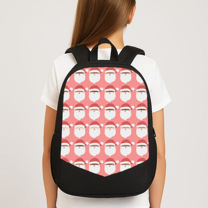 Santa Pattern - Christmas Patterns Large School Bag