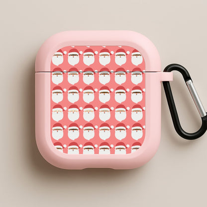 Santa Pattern - Christmas Patterns Pink AirPods Case
