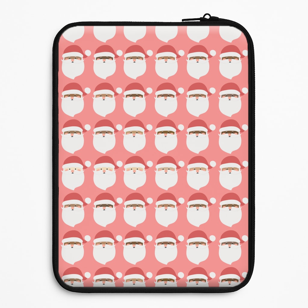 Santa Pattern - Christmas Patterns Laptop Sleeve