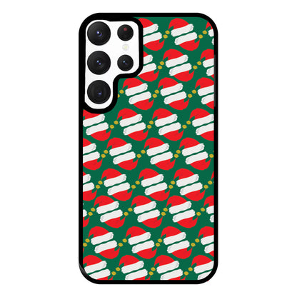 Santa Hat Pattern - Christmas Phone Case for Galaxy S22 Ultra