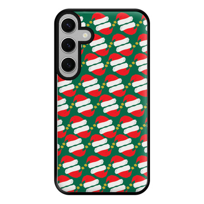 Santa Hat Pattern - Christmas Phone Case for Galaxy S24FE