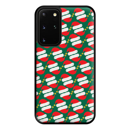 Santa Hat Pattern - Christmas Phone Case for Galaxy S20 Plus