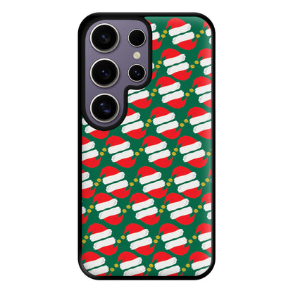 Santa Hat Pattern - Christmas Phone Case for Galaxy S25 Ultra