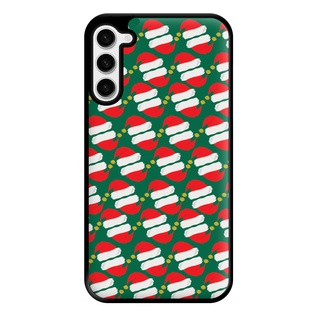 Santa Hat Pattern - Christmas Phone Case for Galaxy S23 Plus