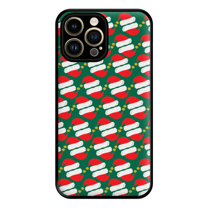 Santa Hat Pattern - Christmas Phone Case for iPhone 14 Pro Max