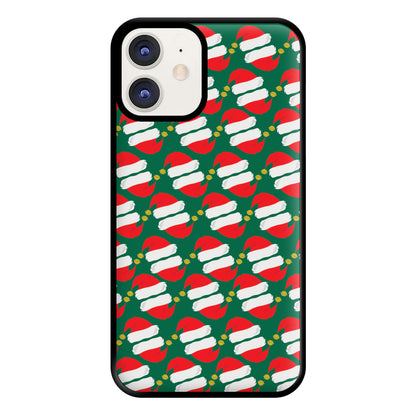 Santa Hat Pattern - Christmas Phone Case for iPhone 12 / 12 Pro