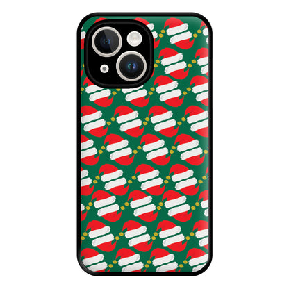 Santa Hat Pattern - Christmas Phone Case for iPhone 14 Plus