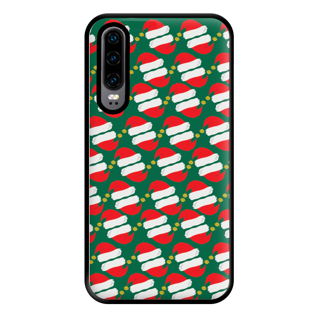 Santa Hat Pattern - Christmas Phone Case for Huawei P30