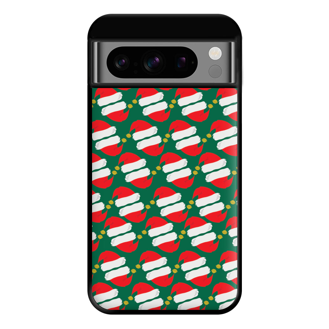 Santa Hat Pattern - Christmas Phone Case for Google Pixel 8 Pro