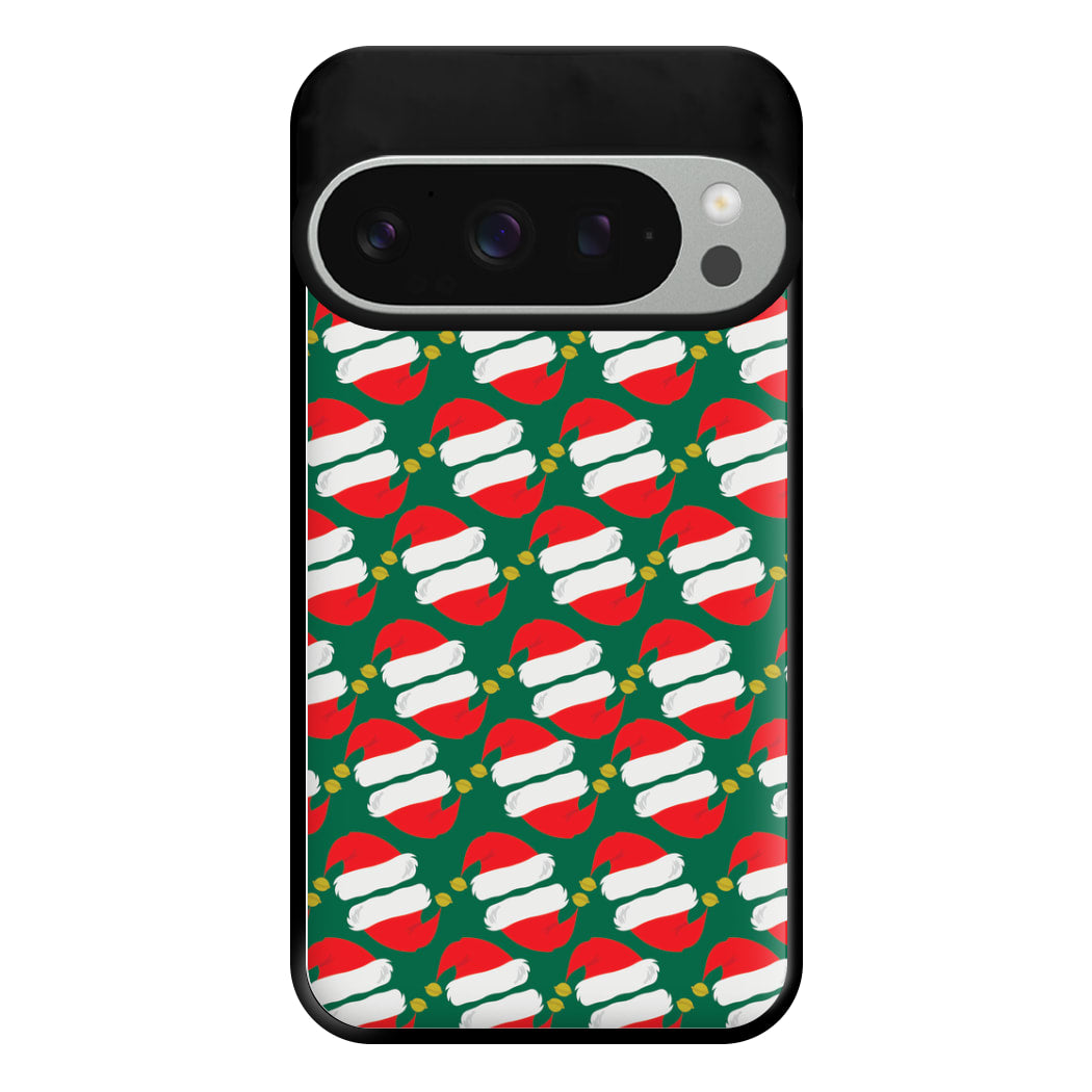 Santa Hat Pattern - Christmas Phone Case for Google Pixel 9 Pro XL