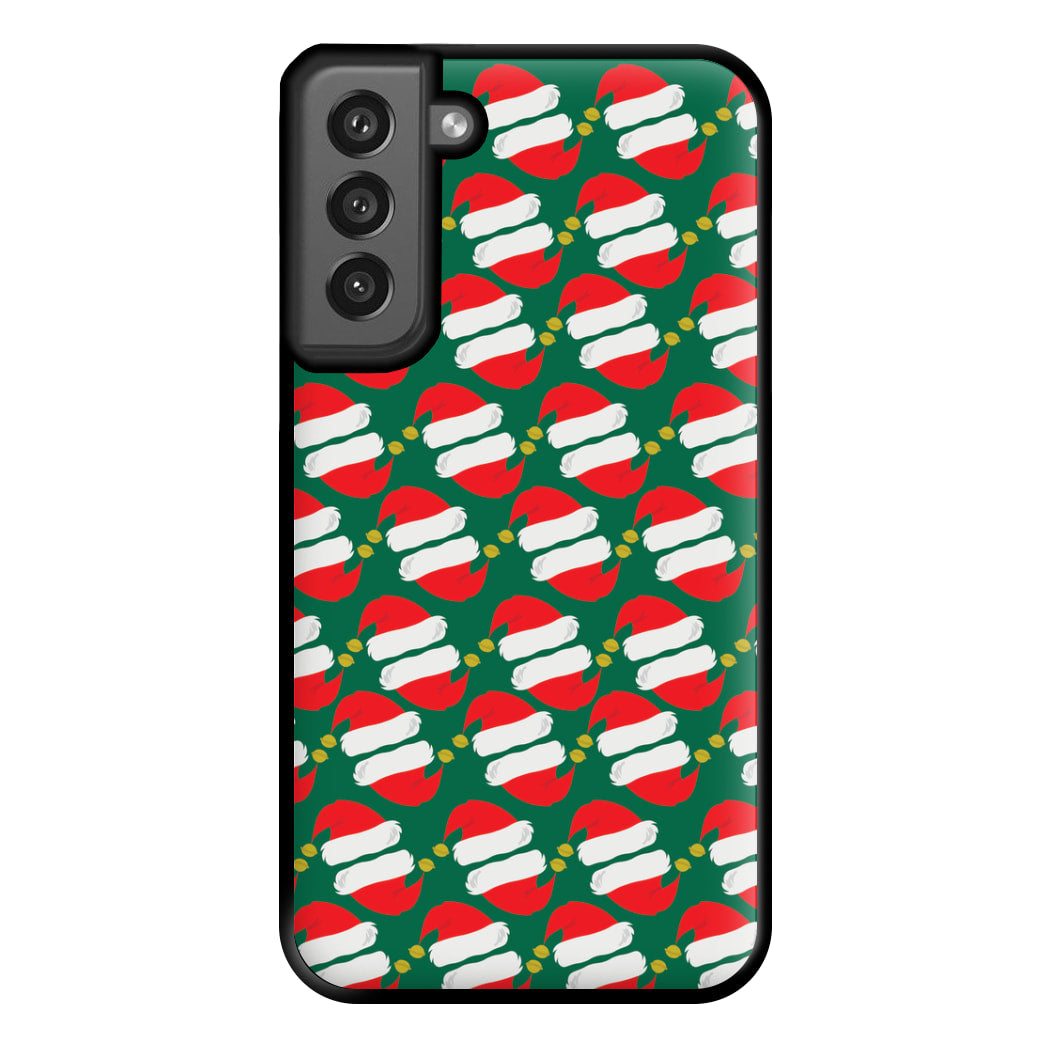 Santa Hat Pattern - Christmas Phone Case for Galaxy S21FE