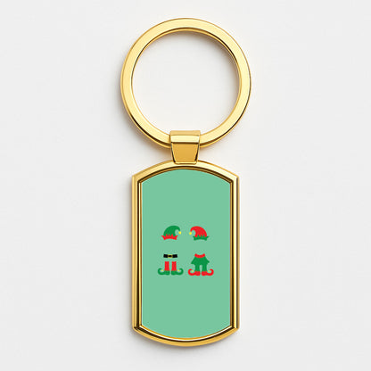 Elf Body - Christmas Gold Keyring