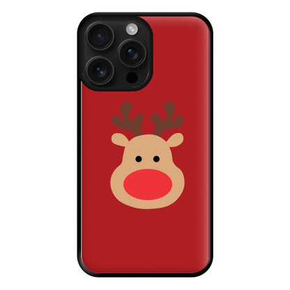 Rudolph Face - Christmas Phone Case for iPhone 16 Pro Max