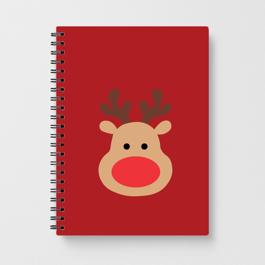 Rudolph Face - Christmas Notebook