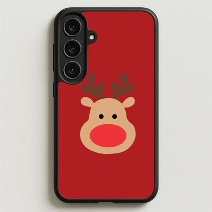 Rudolph Face - Christmas Phone Case for Galaxy S25FE
