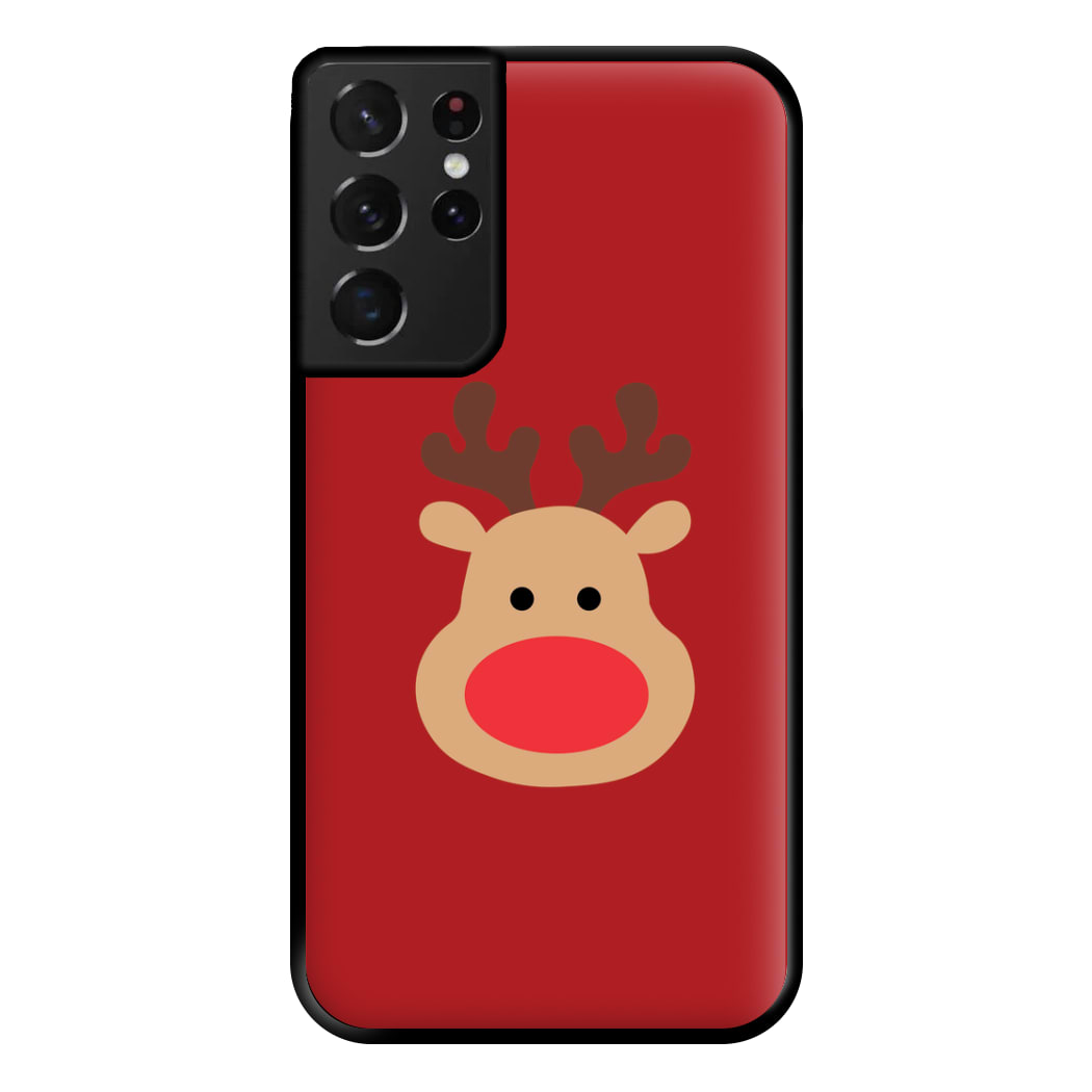 Rudolph Face - Christmas Phone Case for Galaxy S21 Ultra