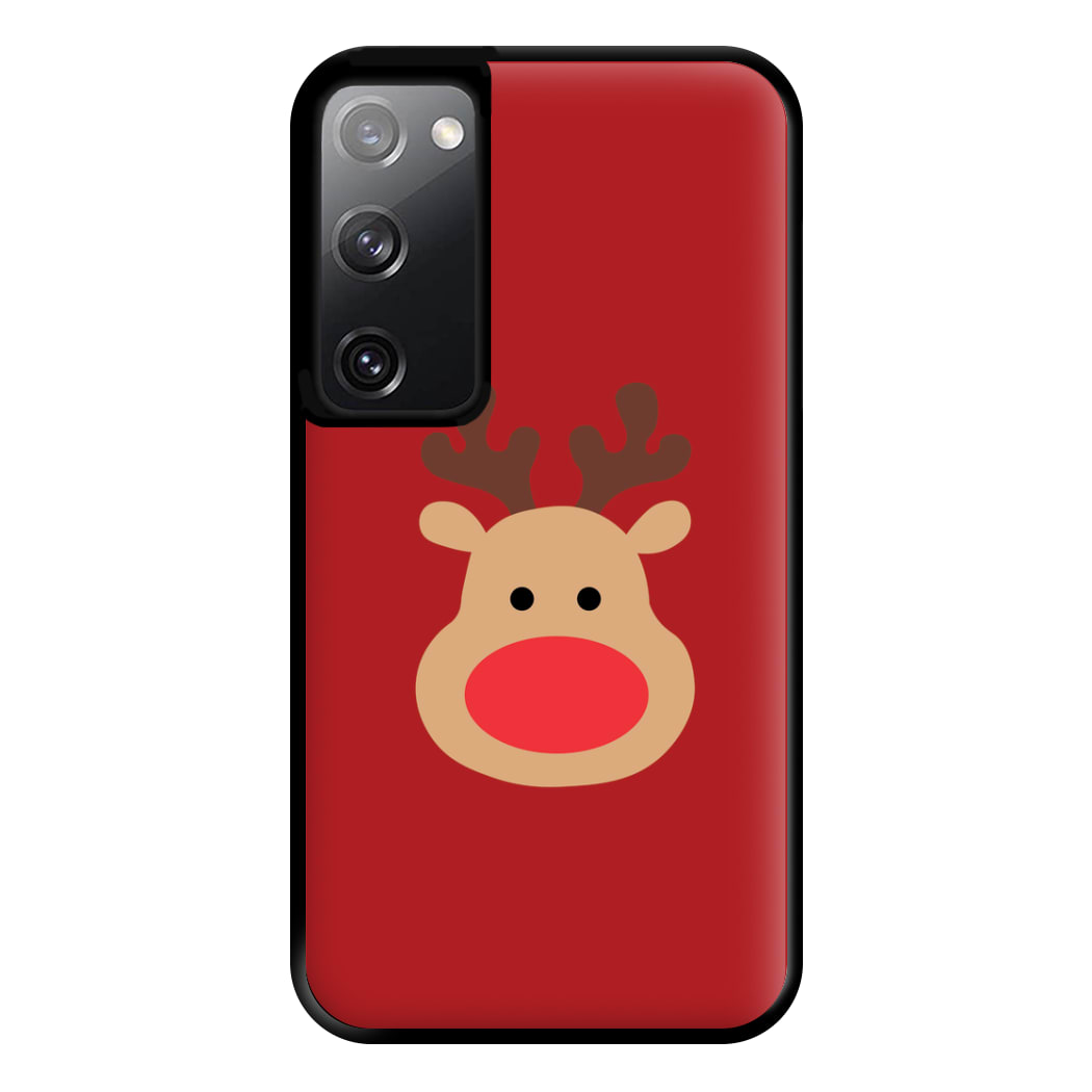 Rudolph Face - Christmas Phone Case for Galaxy S20