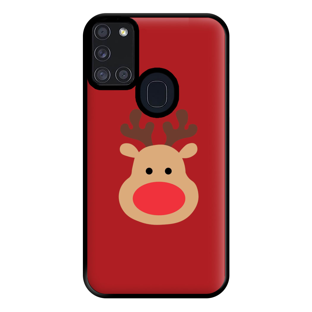 Rudolph Face - Christmas Phone Case for Galaxy A21s