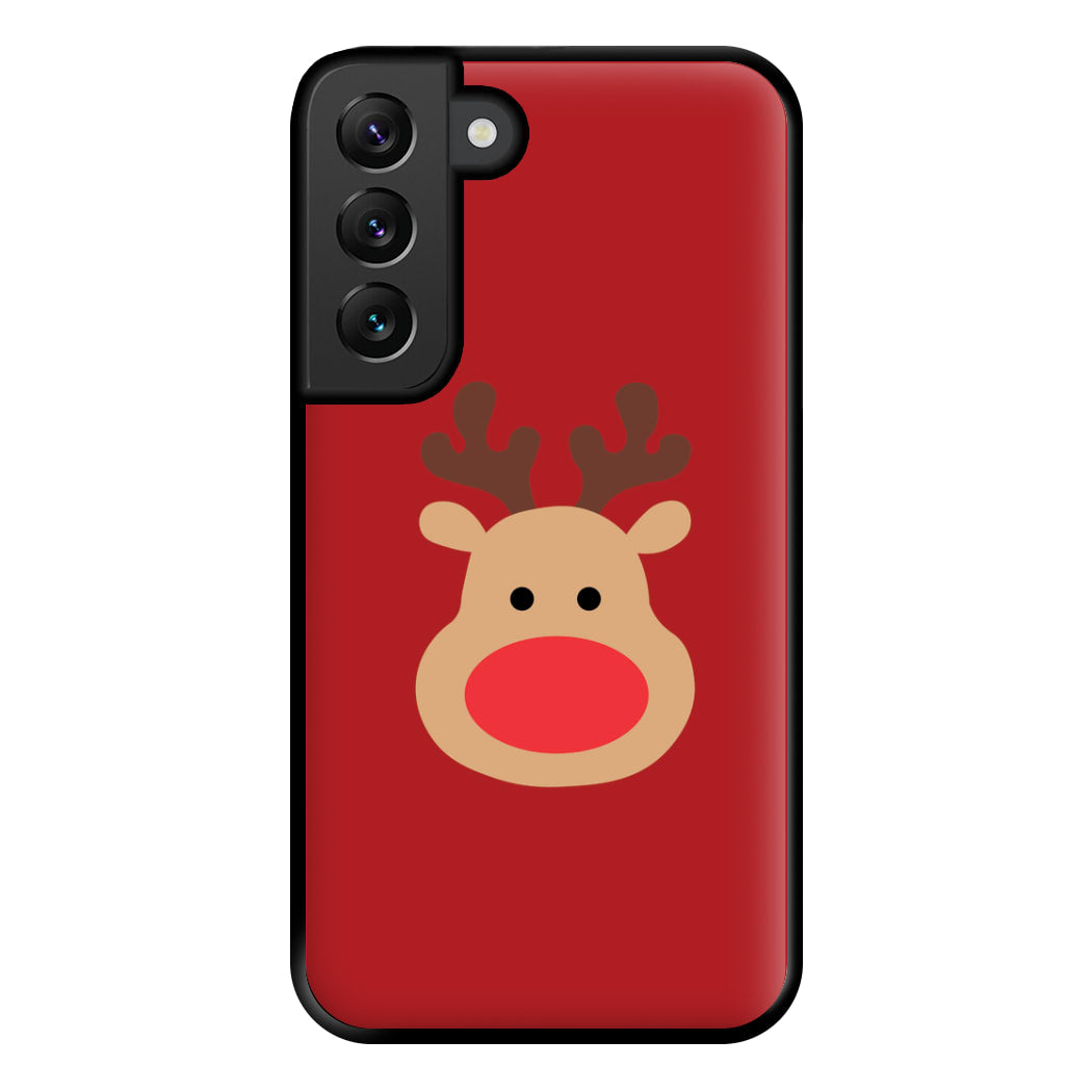 Rudolph Face - Christmas Phone Case for Galaxy S22 Plus