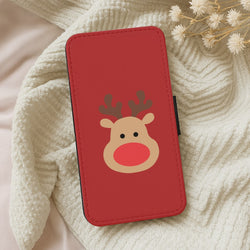 Rudolph Face - Christmas Wallet Phone Case
