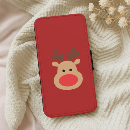 Rudolph Face - Christmas Wallet Phone Case