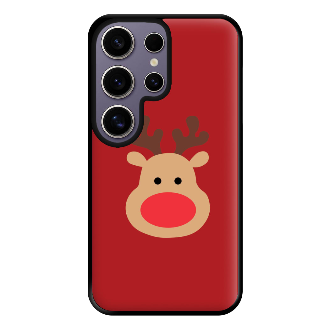 Rudolph Face - Christmas Phone Case for Galaxy S25 Ultra