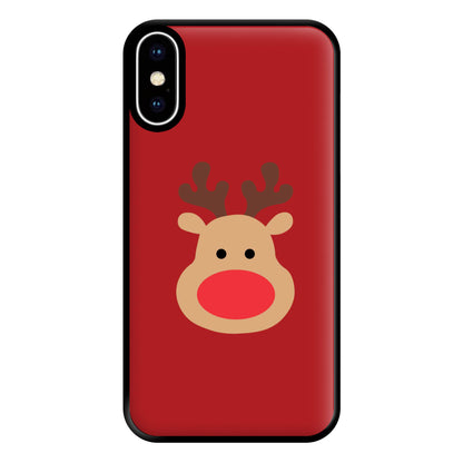 Rudolph Face - Christmas Phone Case for iPhone XS Max