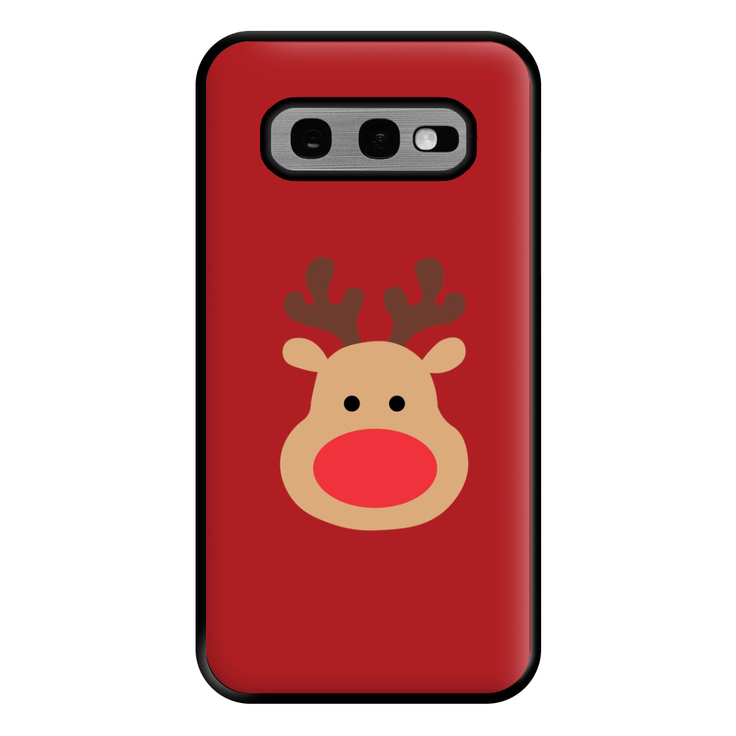 Rudolph Face - Christmas Phone Case for Galaxy S10e