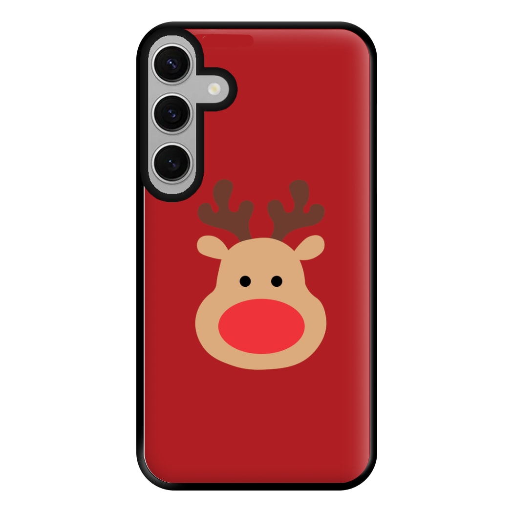 Rudolph Face - Christmas Phone Case for Galaxy S24FE