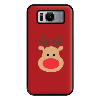 Rudolph Face - Christmas Phone Case for Galaxy S8 Plus