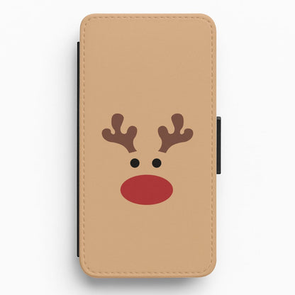 Rudolph Red Nose - Christmas Flip / Wallet Phone Case