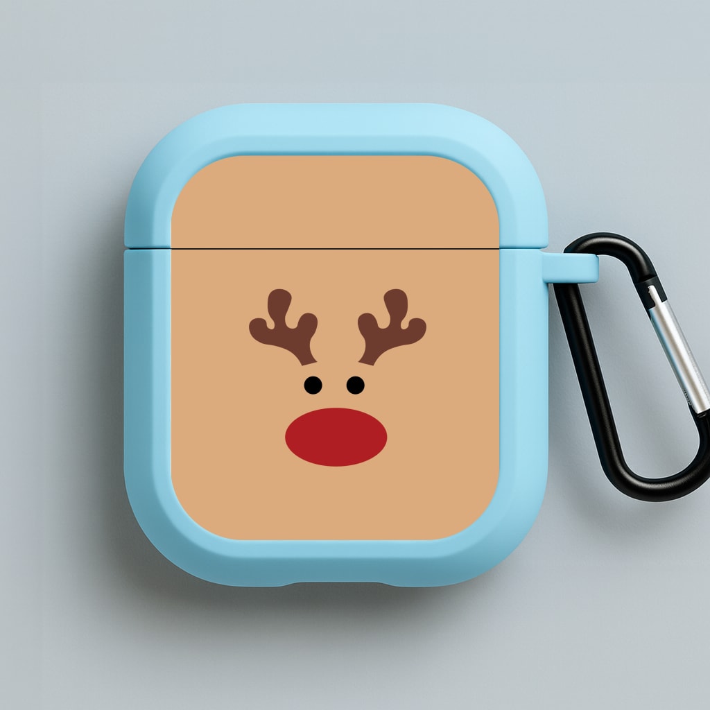 Rudolph Red Nose - Christmas Blue AirPods Case