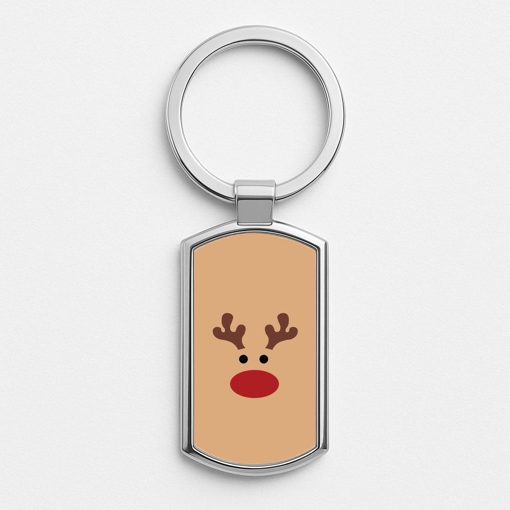 Rudolph Red Nose - Christmas Silver Keyring