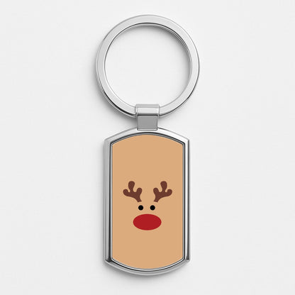 Rudolph Red Nose - Christmas Silver Keyring