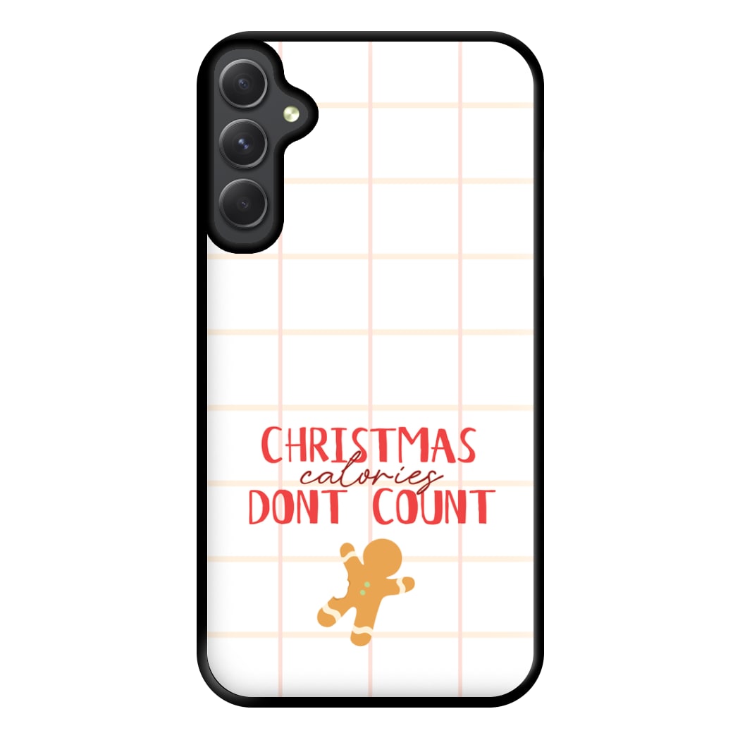 Christmas Calories Don't Count Phone Case for Galaxy A34