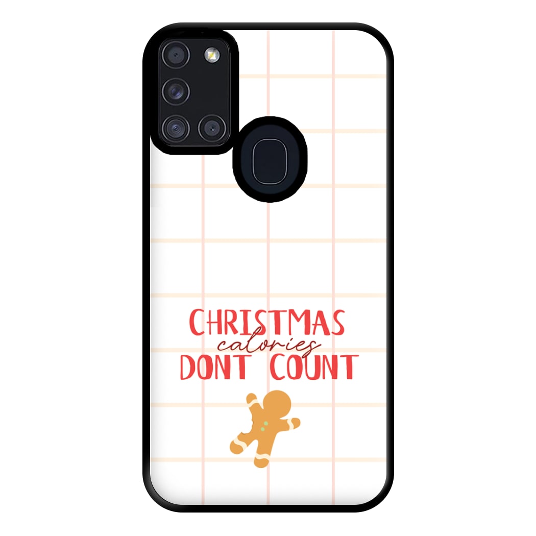 Christmas Calories Don't Count Phone Case for Galaxy A21s