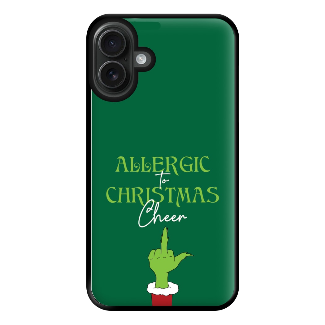 Allergic To Christmas Cheer Phone Case for iPhone 16 Plus