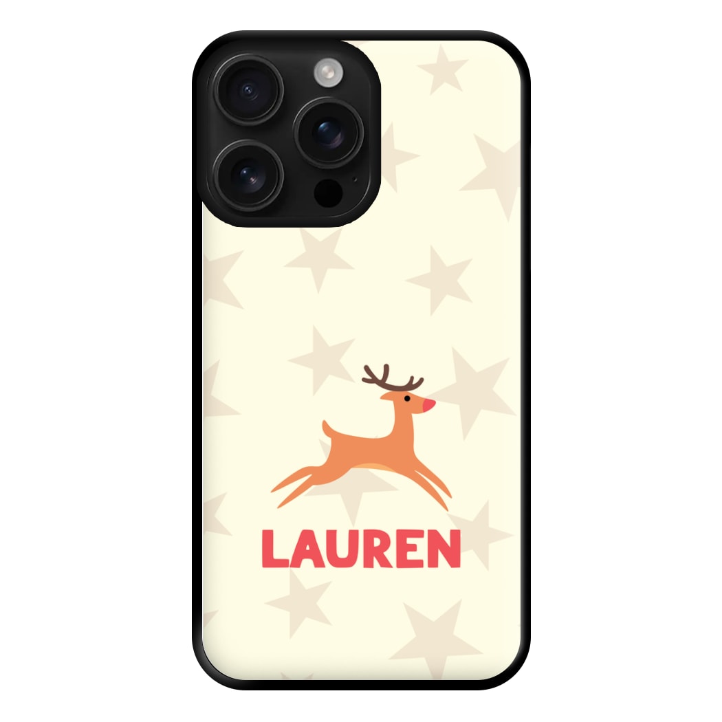 Personalised Raindeer Phone Case for iPhone 16 Pro Max