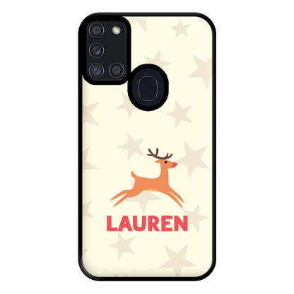 Personalised Raindeer Phone Case for Galaxy A21s