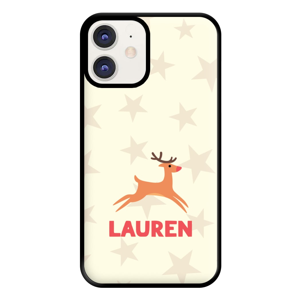 Personalised Raindeer Phone Case for iPhone 12 / 12 Pro