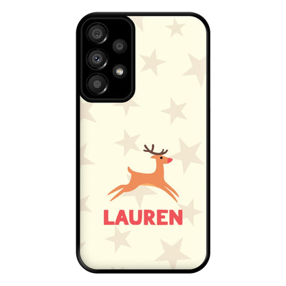 Personalised Raindeer Phone Case for Galaxy A33