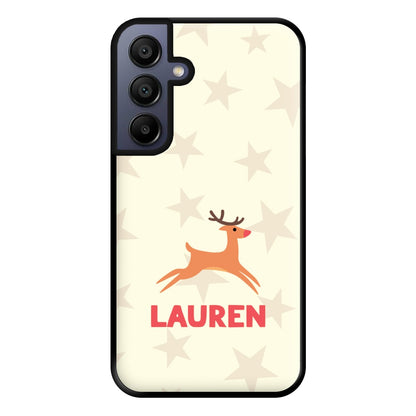 Personalised Raindeer Phone Case for Galaxy A15