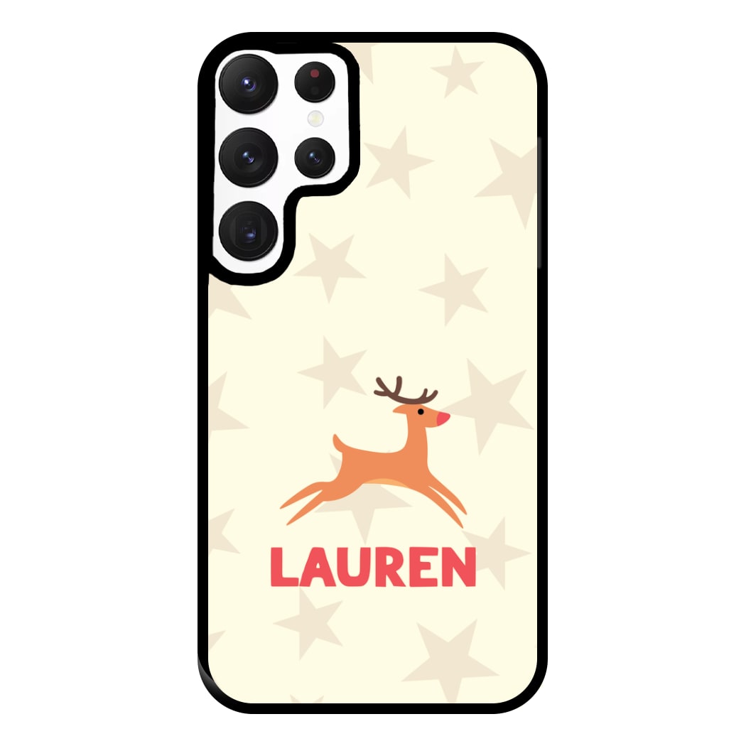 Personalised Raindeer Phone Case for Galaxy S22 Ultra