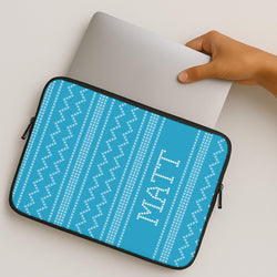 Personalised Christmas Jumper Blue MacBook Case