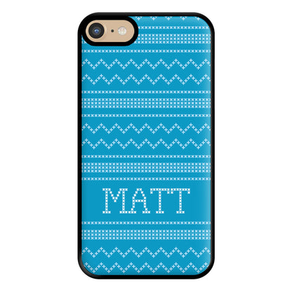 Personalised Christmas Jumper Blue Phone Case for iPhone 6 / 7 / 8 / SE