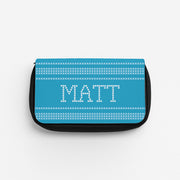 Personalised Christmas Jumper Blue Pencil Case 1